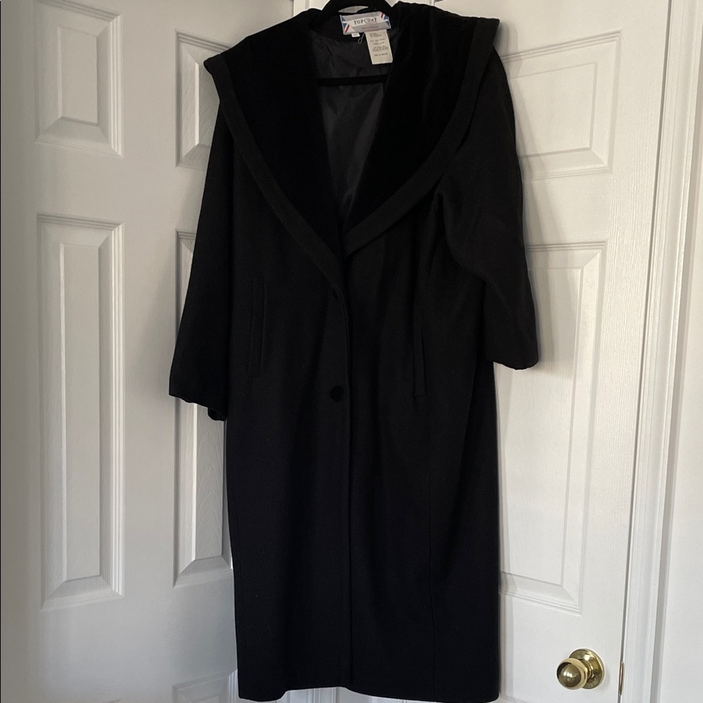 Vintage Black Wool Coat